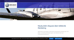 Desktop Screenshot of blog.alpha-search.de